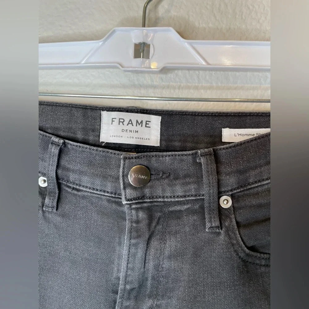 Frame Men's Black L'Homme Skinny Mid Rise Skinny Fit Jeans Size 29